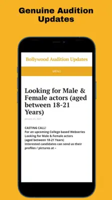 Bollywood Audition Updates android App screenshot 4