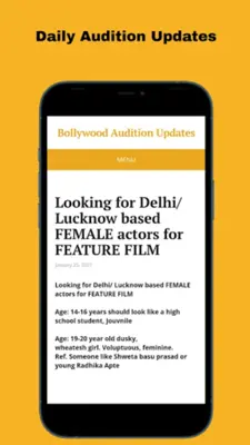 Bollywood Audition Updates android App screenshot 5